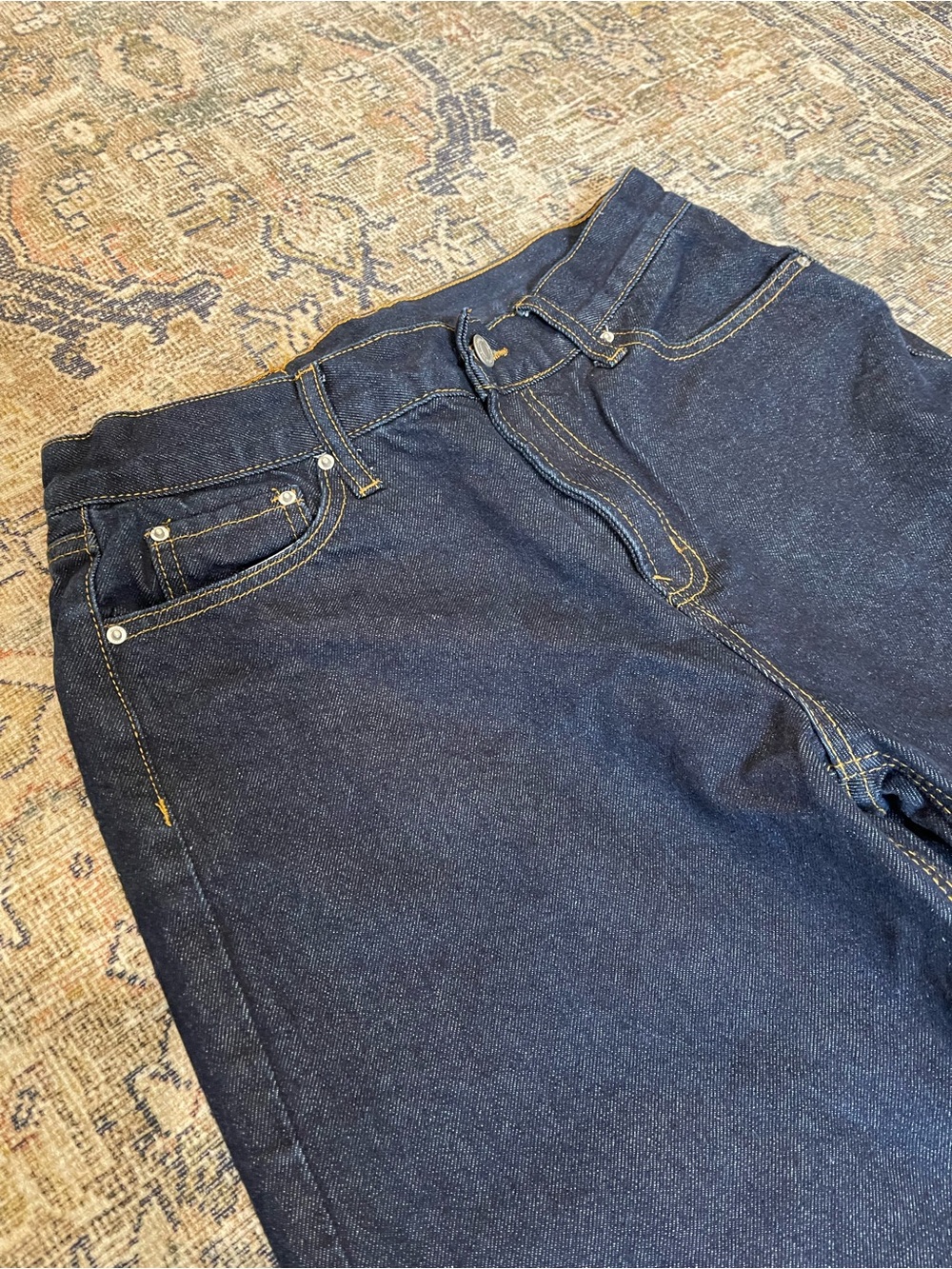 NWOT 🏷️ Classic Straight-Leg Jeans in Dark Indigo by Mursera - Picture 3 of 7